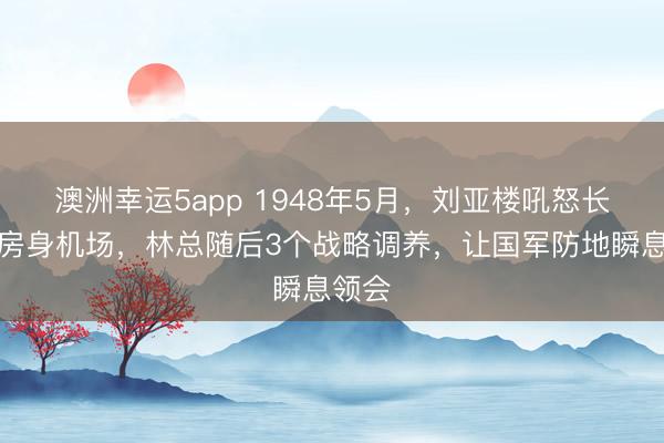 澳洲幸运5app 1948年5月，刘亚楼吼怒长春大房身机场，林总随后3个战略调养，让国军防地瞬息领会